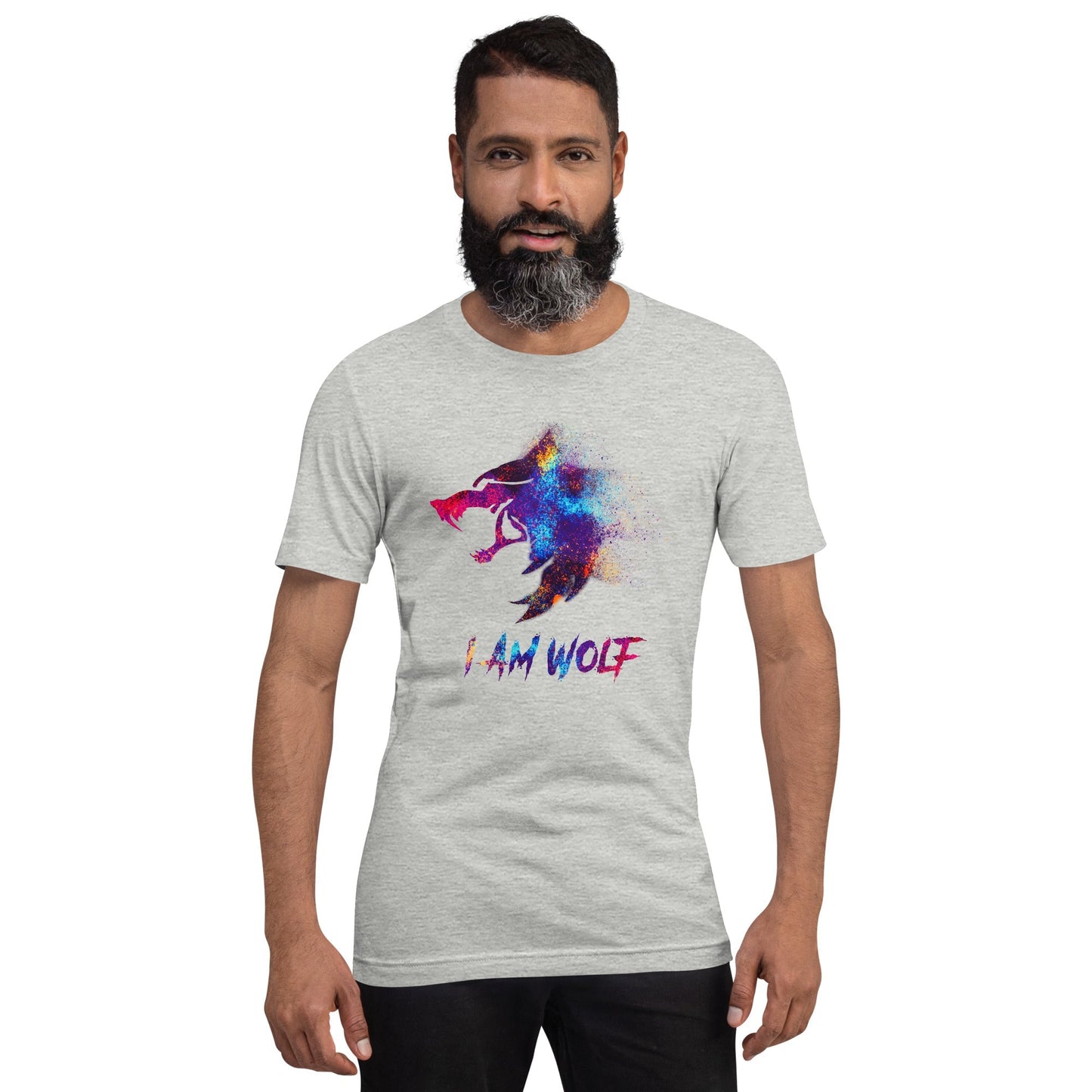 I AM WOLF Rainbow Graphic T-Shirt - DoggyLoveandMore