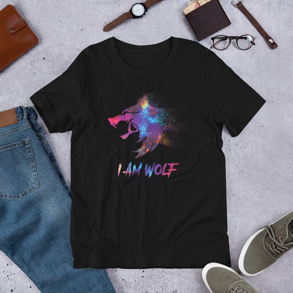 I AM WOLF Rainbow Graphic T-Shirt - DoggyLoveandMore