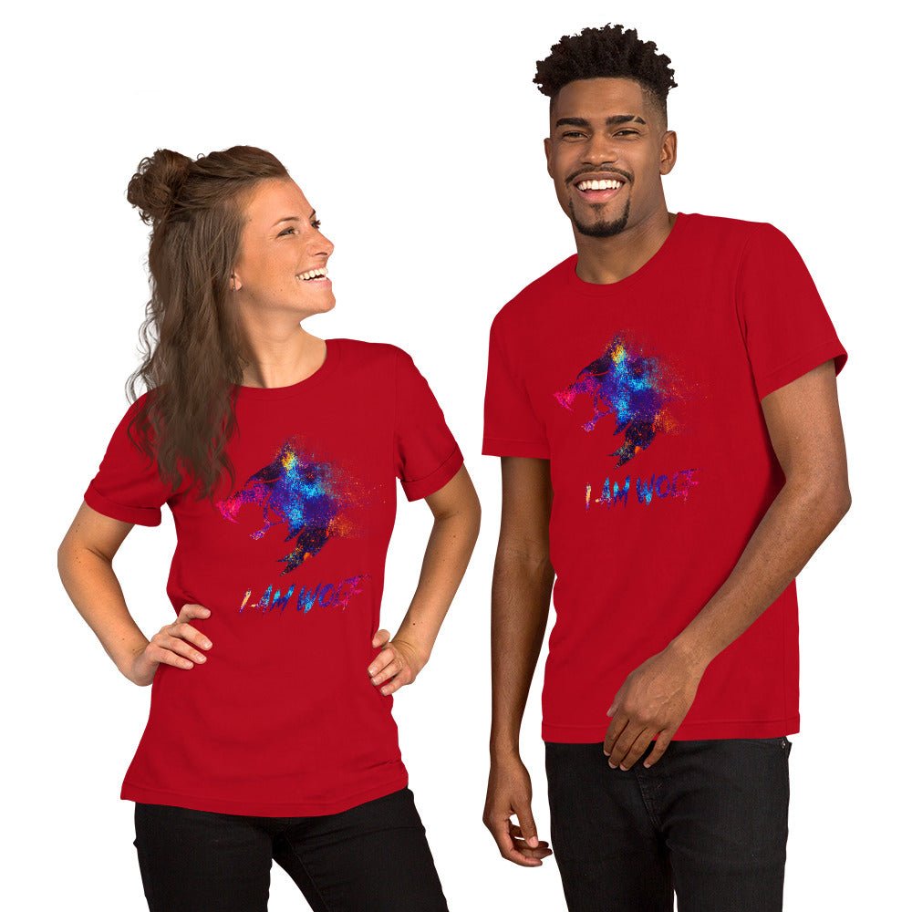 I AM WOLF Rainbow Graphic T-Shirt - DoggyLoveandMore