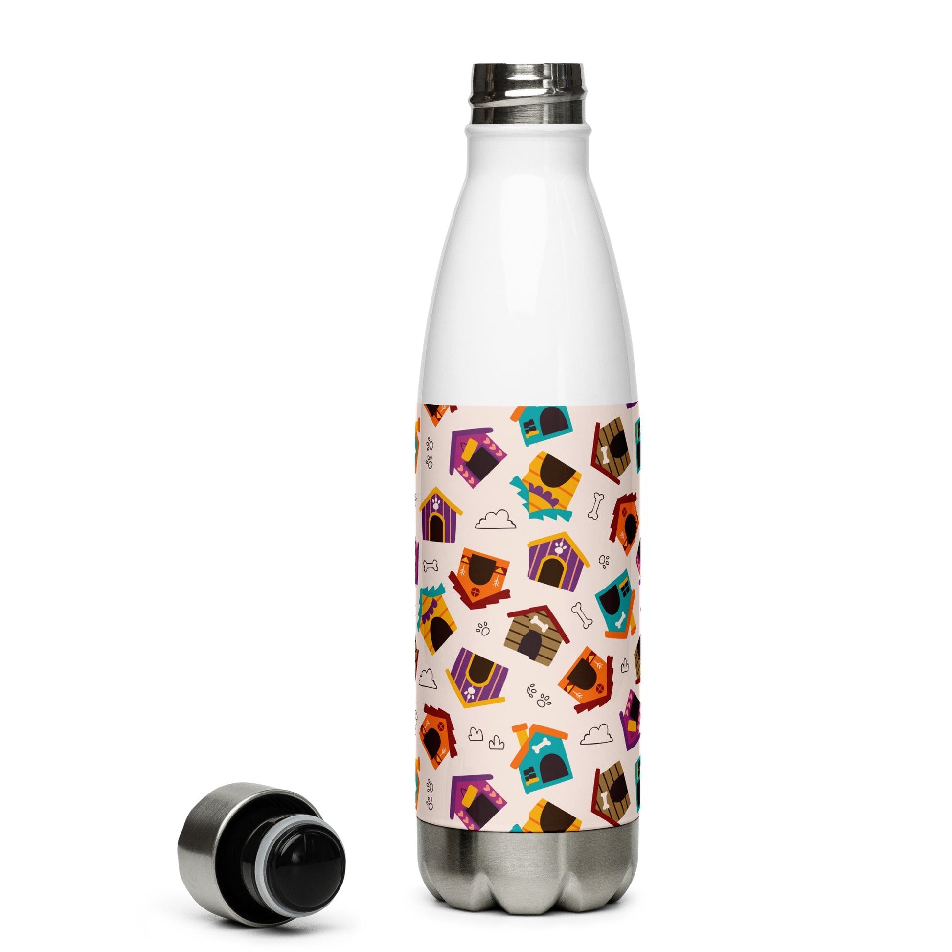 Kids Dog House Stainless Steel Water Bottle-DoggyLoveandMore