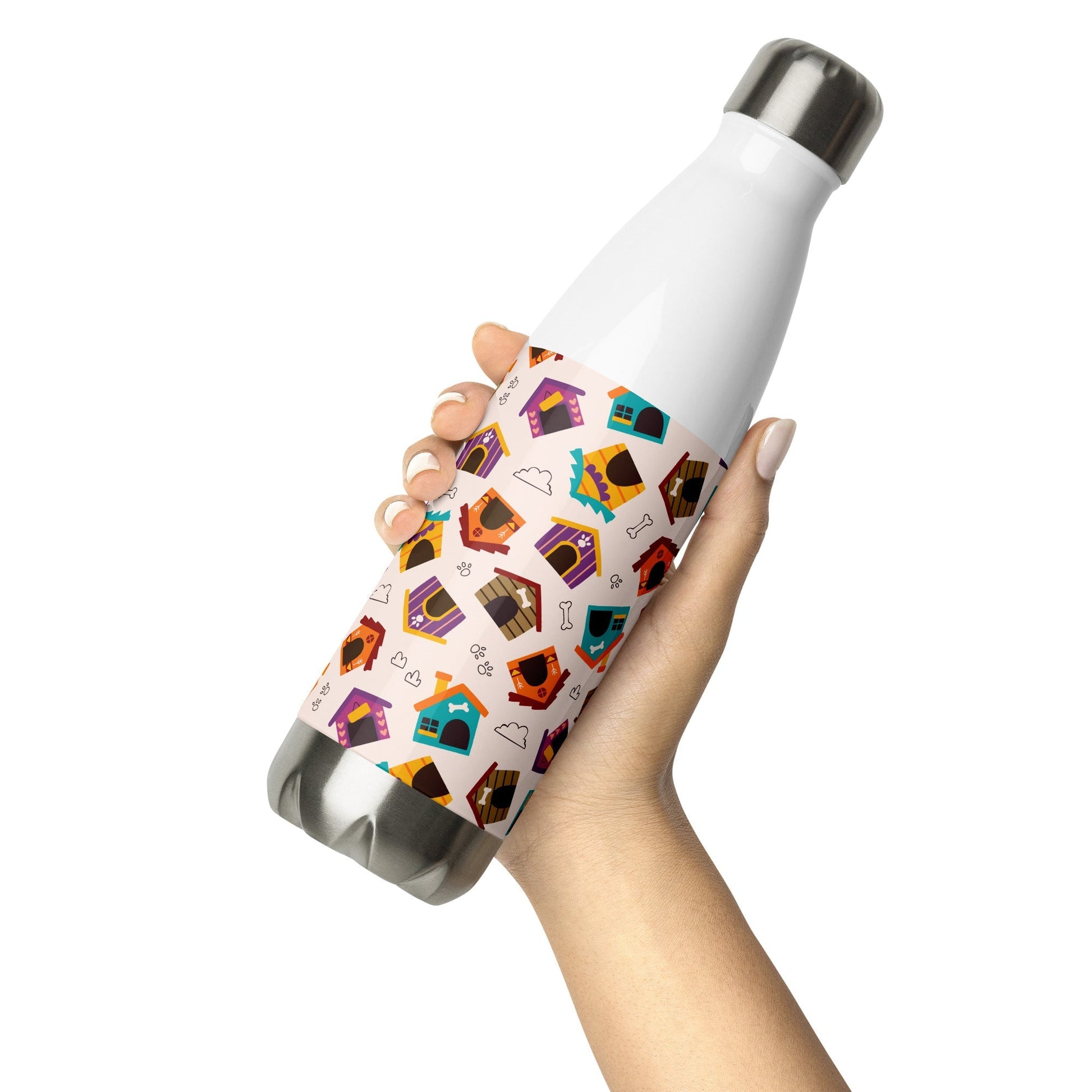 Kids Dog House Stainless Steel Water Bottle-DoggyLoveandMore