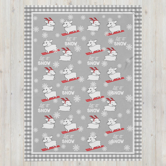 Let It Snow Dogs Throw Blanket - DoggyLoveandMore