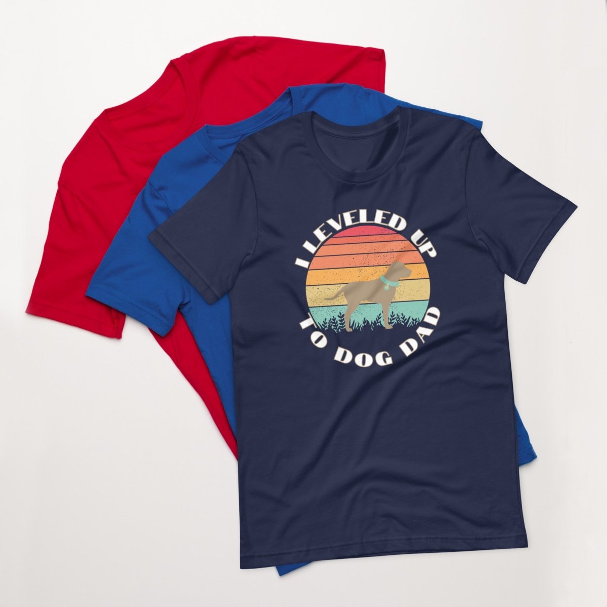 Leveled Up Dog Dad T-Shirt - DoggyLoveandMore