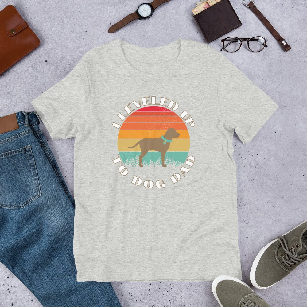 Leveled Up Dog Dad T-Shirt - DoggyLoveandMore