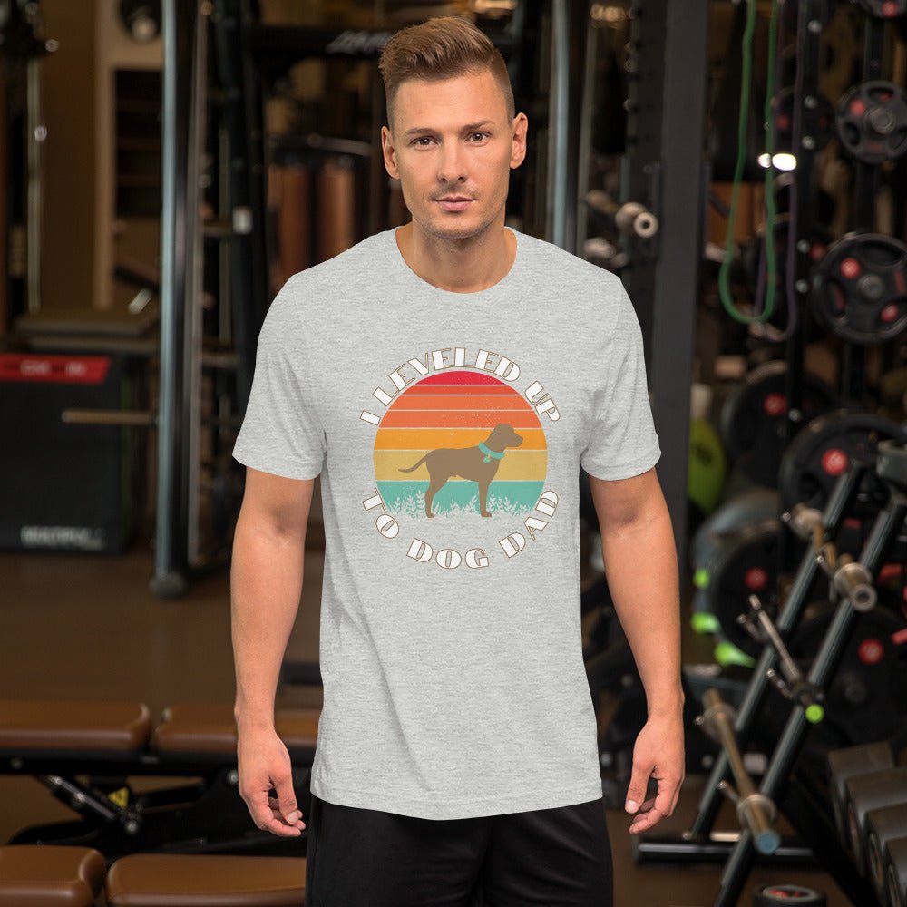 Leveled Up Dog Dad T-Shirt - DoggyLoveandMore