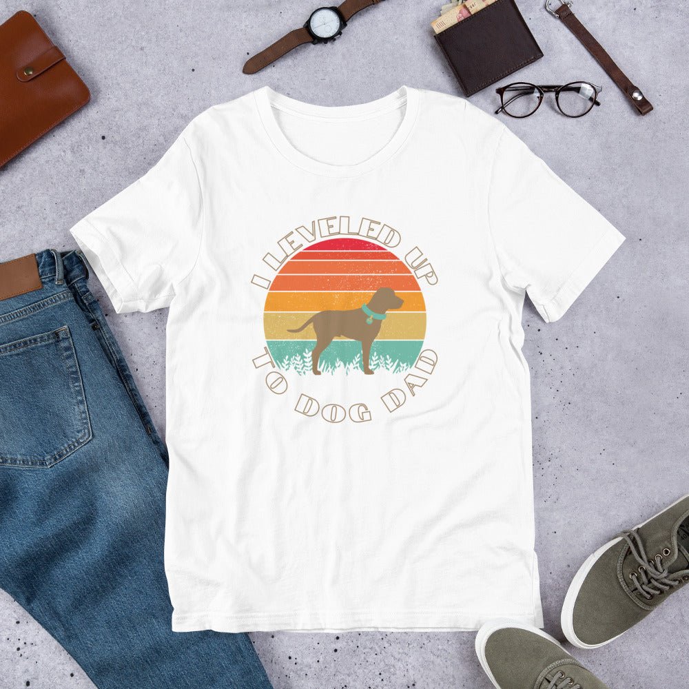 Leveled Up Dog Dad T-Shirt - DoggyLoveandMore