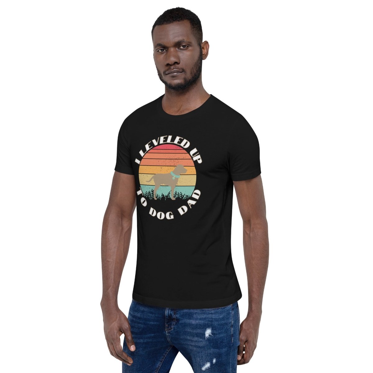 Leveled Up Dog Dad T-Shirt - DoggyLoveandMore