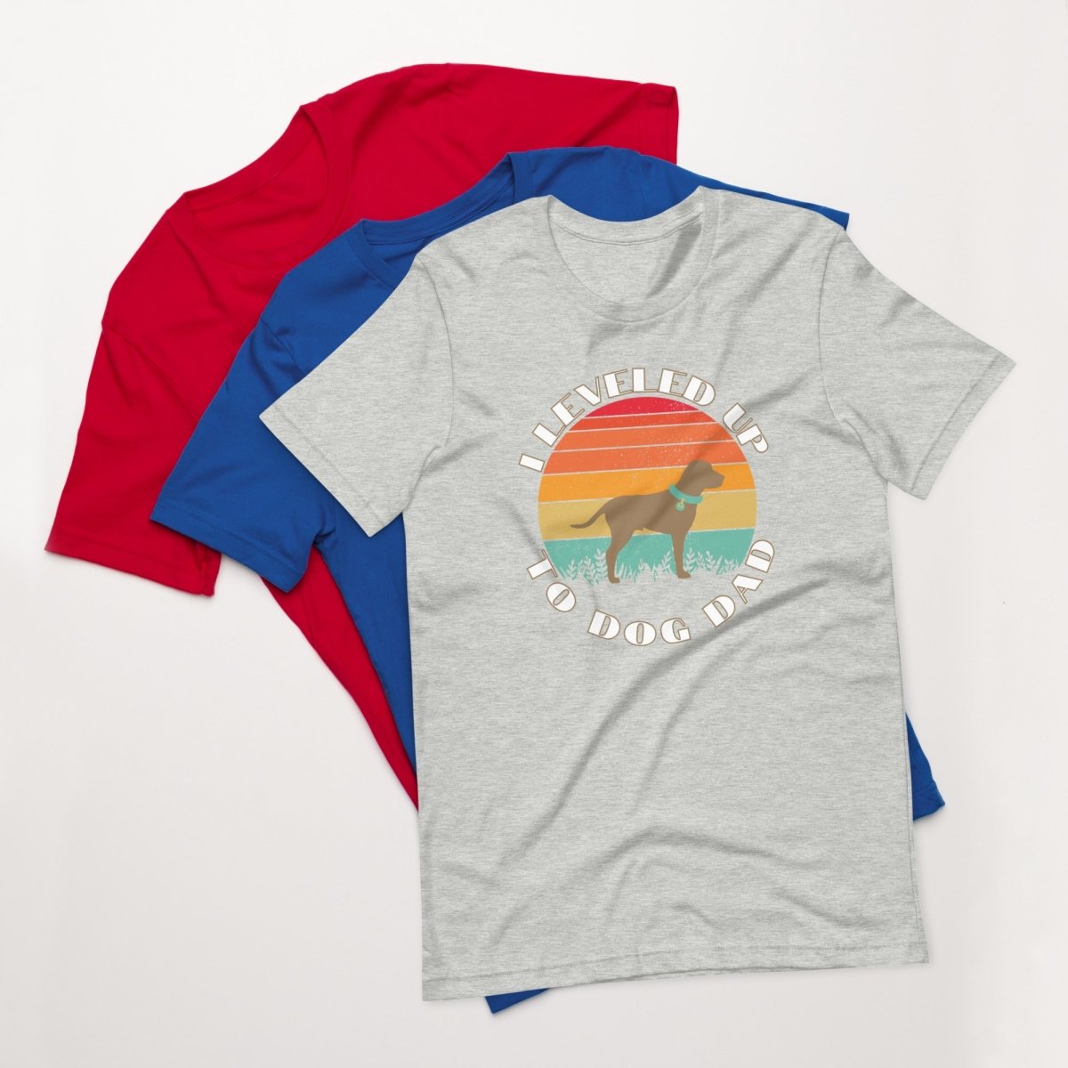 Leveled Up Dog Dad T-Shirt - DoggyLoveandMore