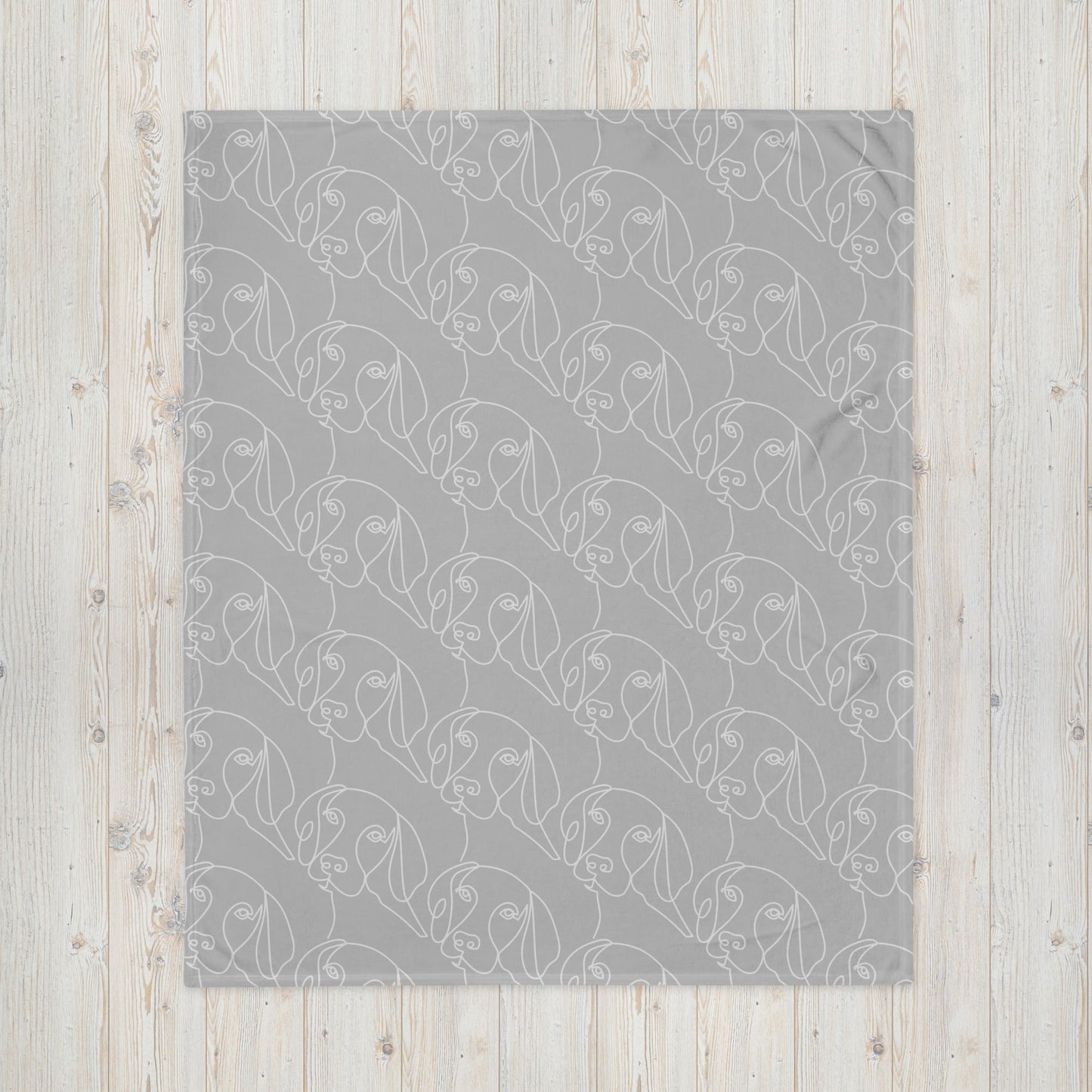 Light Grey Throw Blanket-DoggyLoveandMore