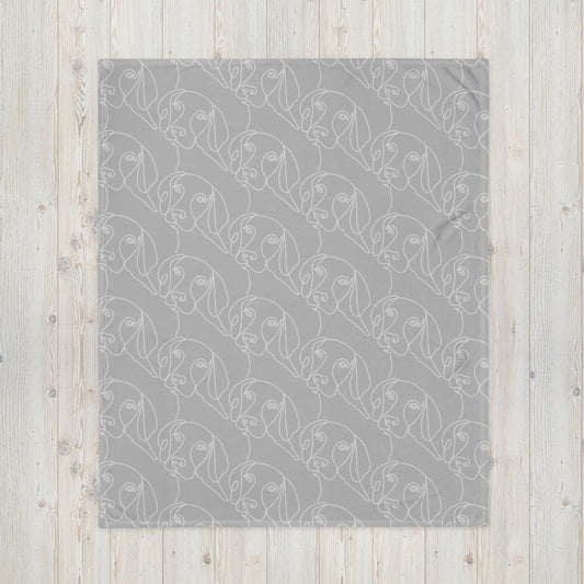 Light Grey Throw Blanket-DoggyLoveandMore