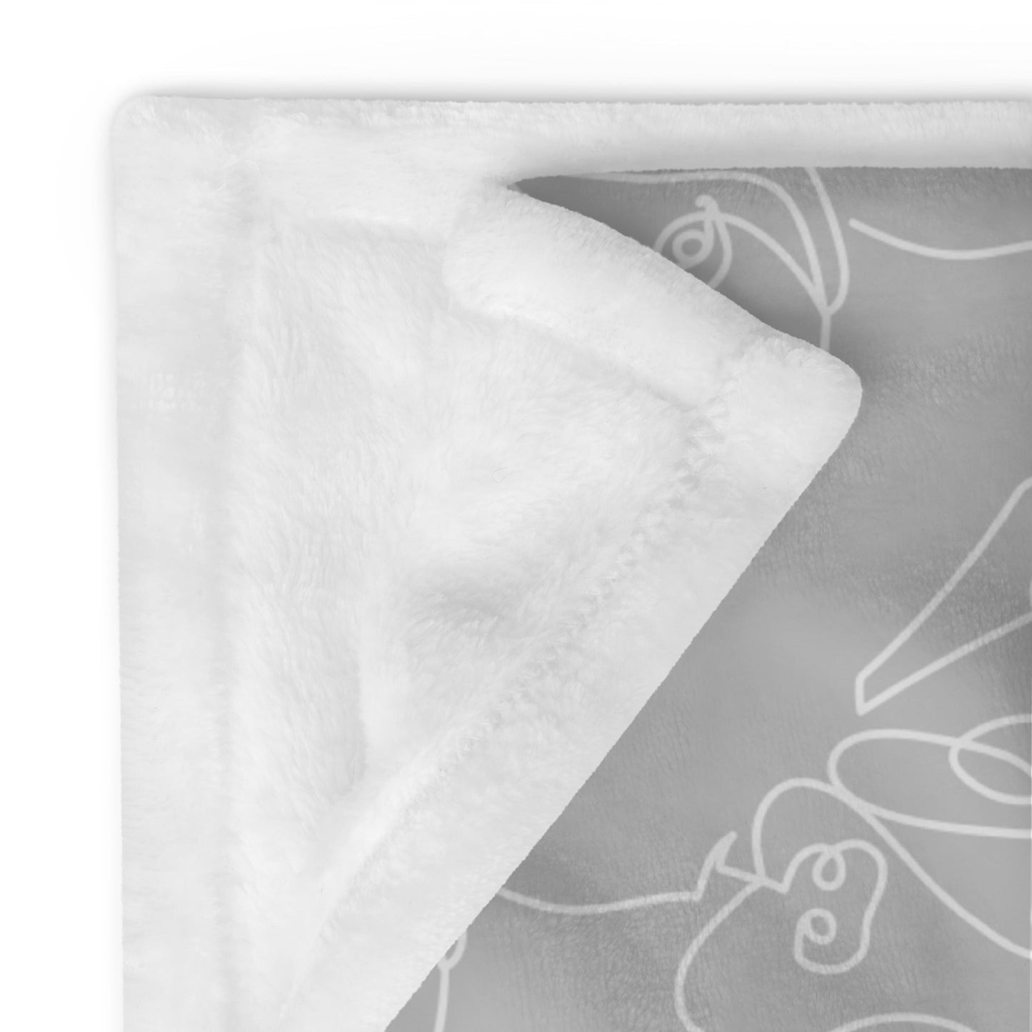 Light Grey Throw Blanket-DoggyLoveandMore