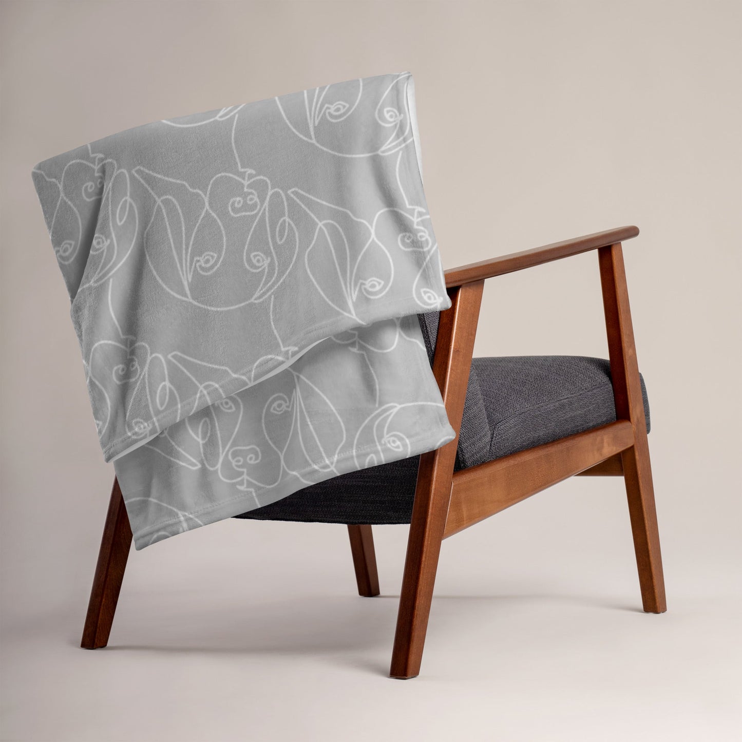 Light Grey Throw Blanket-DoggyLoveandMore