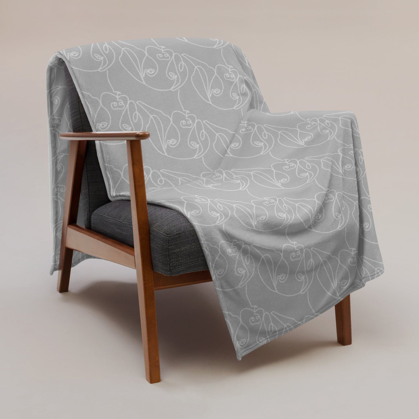 Light Grey Throw Blanket-DoggyLoveandMore
