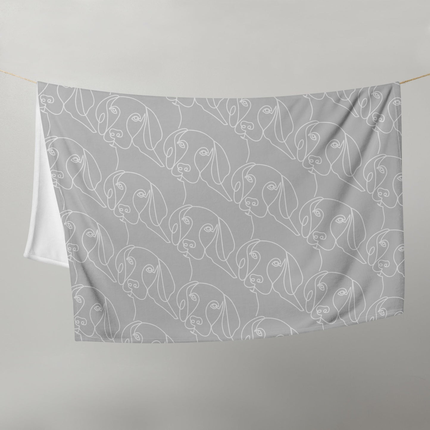 Light Grey Throw Blanket-DoggyLoveandMore