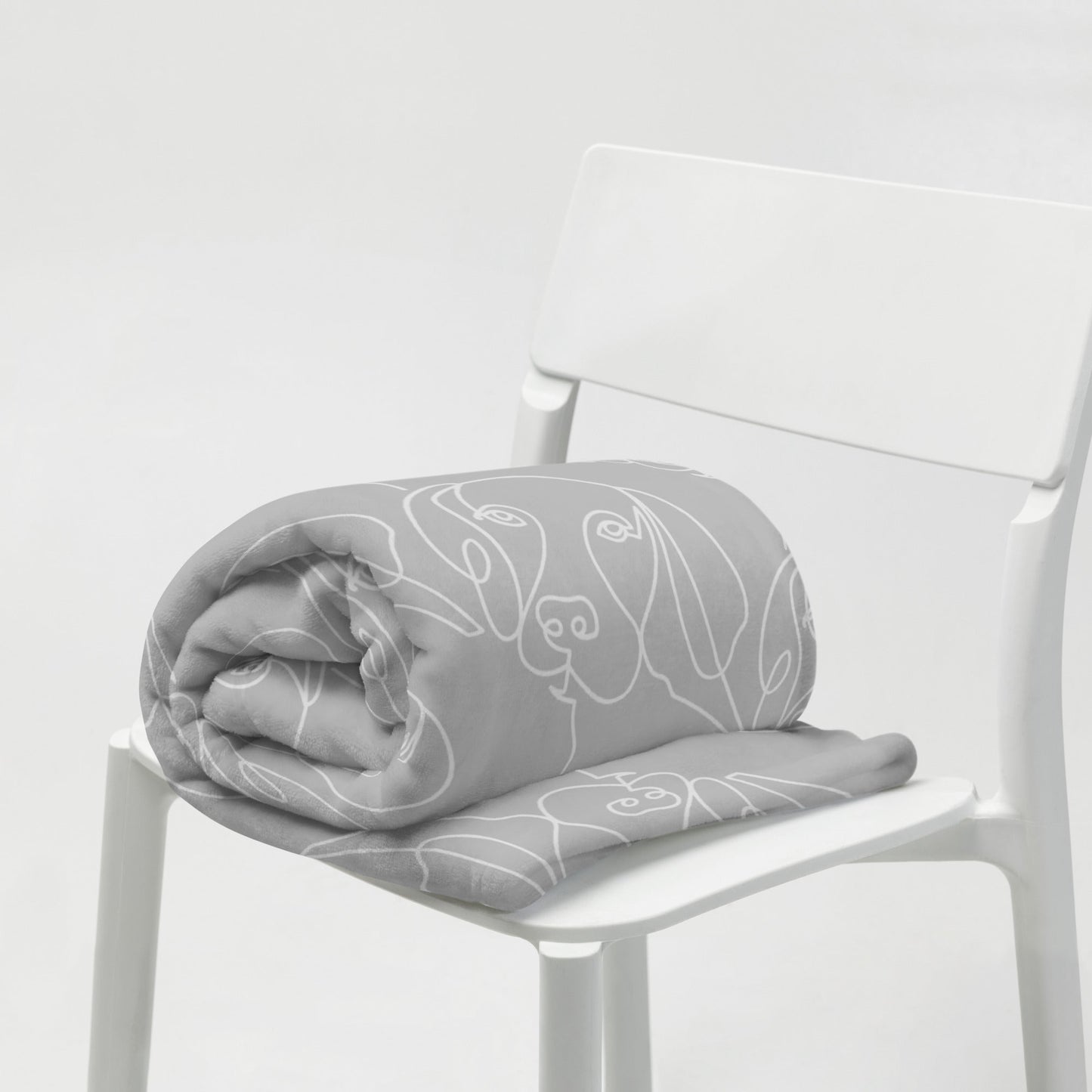Light Grey Throw Blanket-DoggyLoveandMore