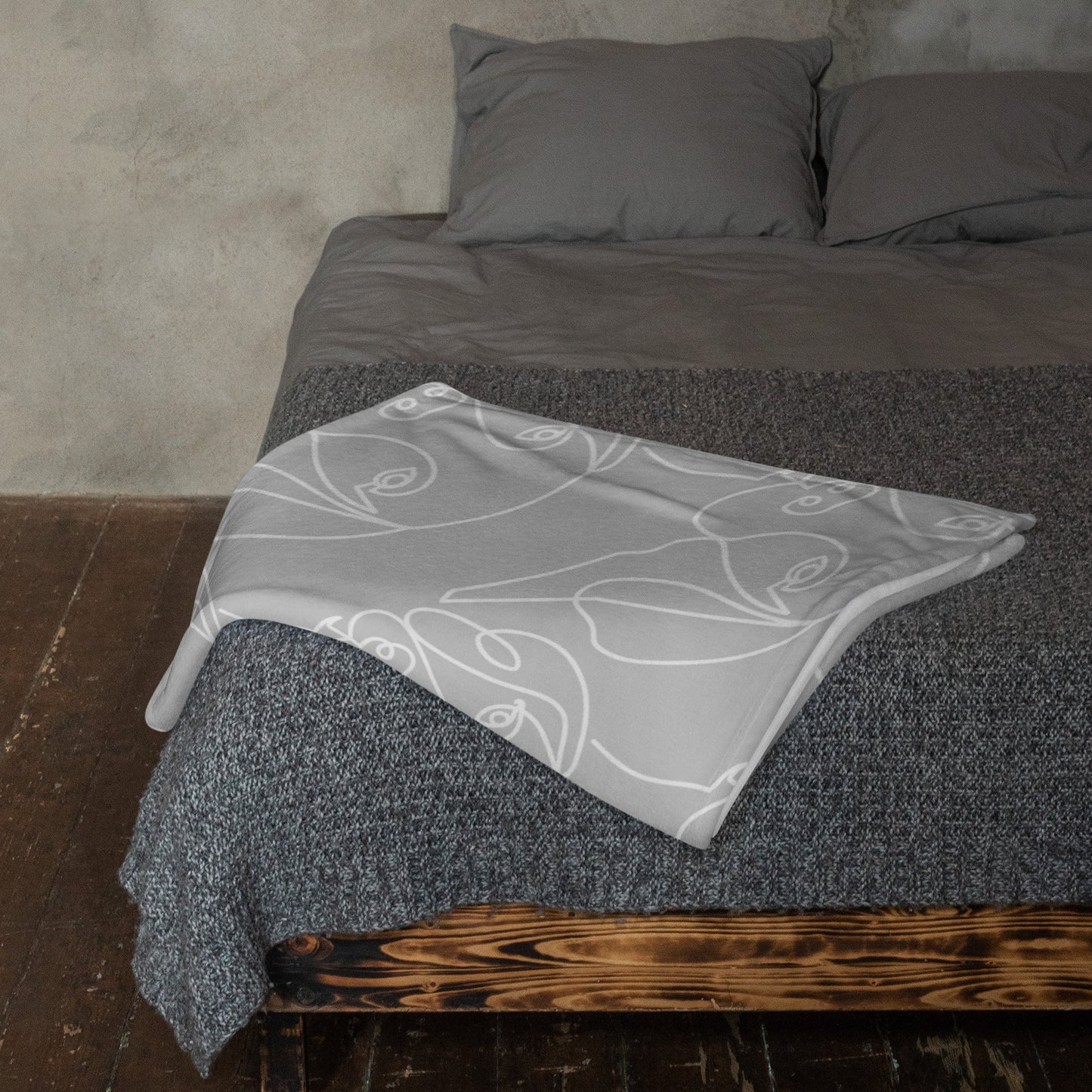 Light Grey Throw Blanket-DoggyLoveandMore