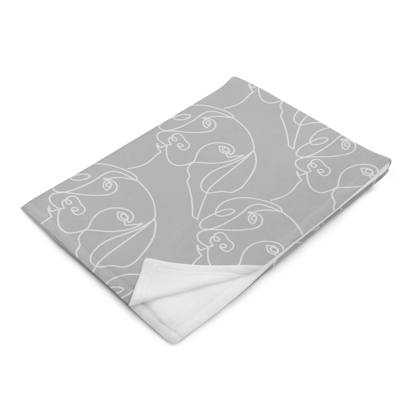 Light Grey Throw Blanket-DoggyLoveandMore