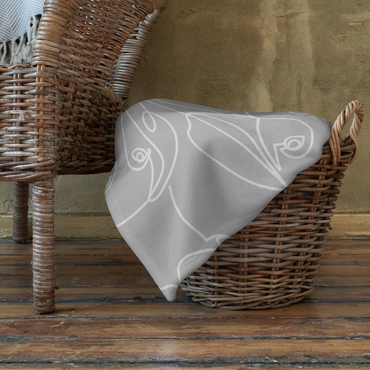 Light Grey Throw Blanket-DoggyLoveandMore