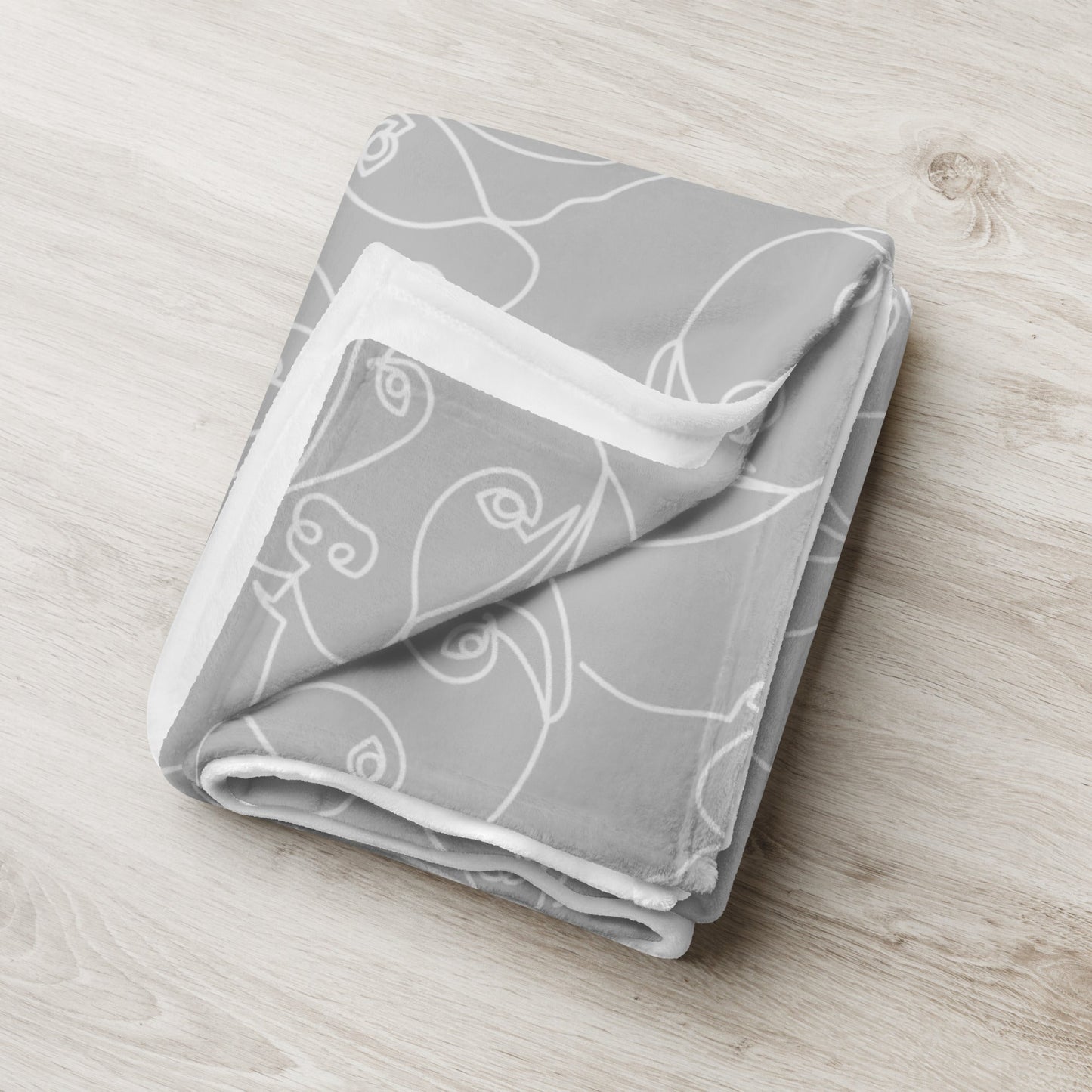 Light Grey Throw Blanket-DoggyLoveandMore