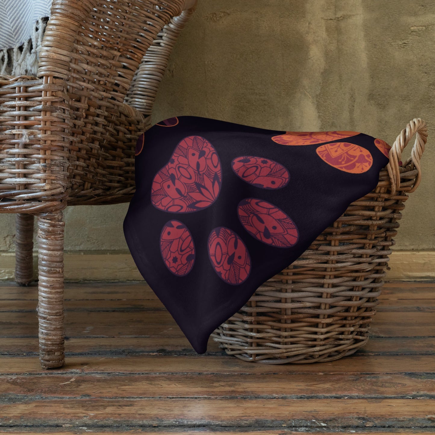 Mandala Paw Prints Throw Blanket-DoggyLoveandMore
