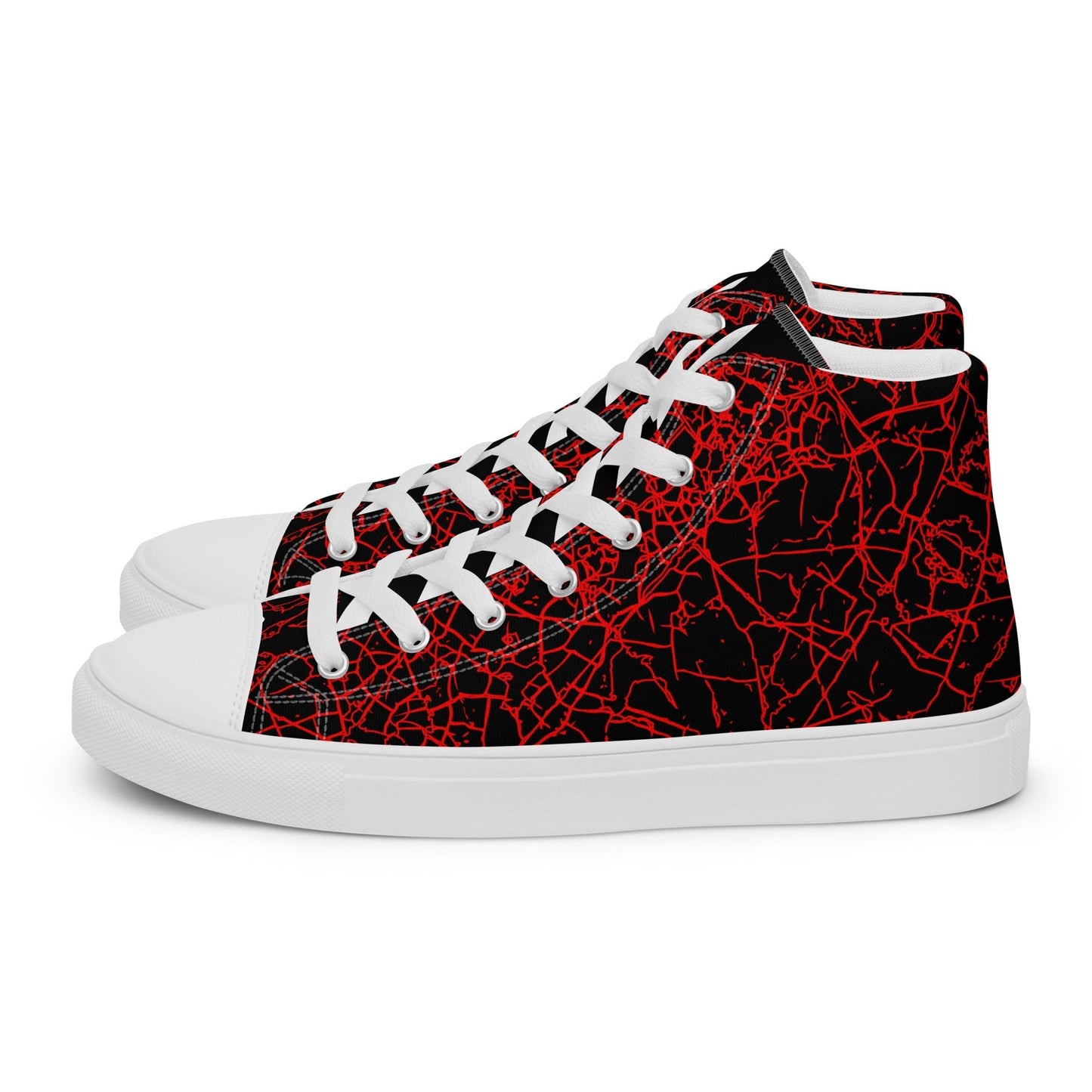 Men’s Red Crackle Sneakers-DoggyLoveandMore