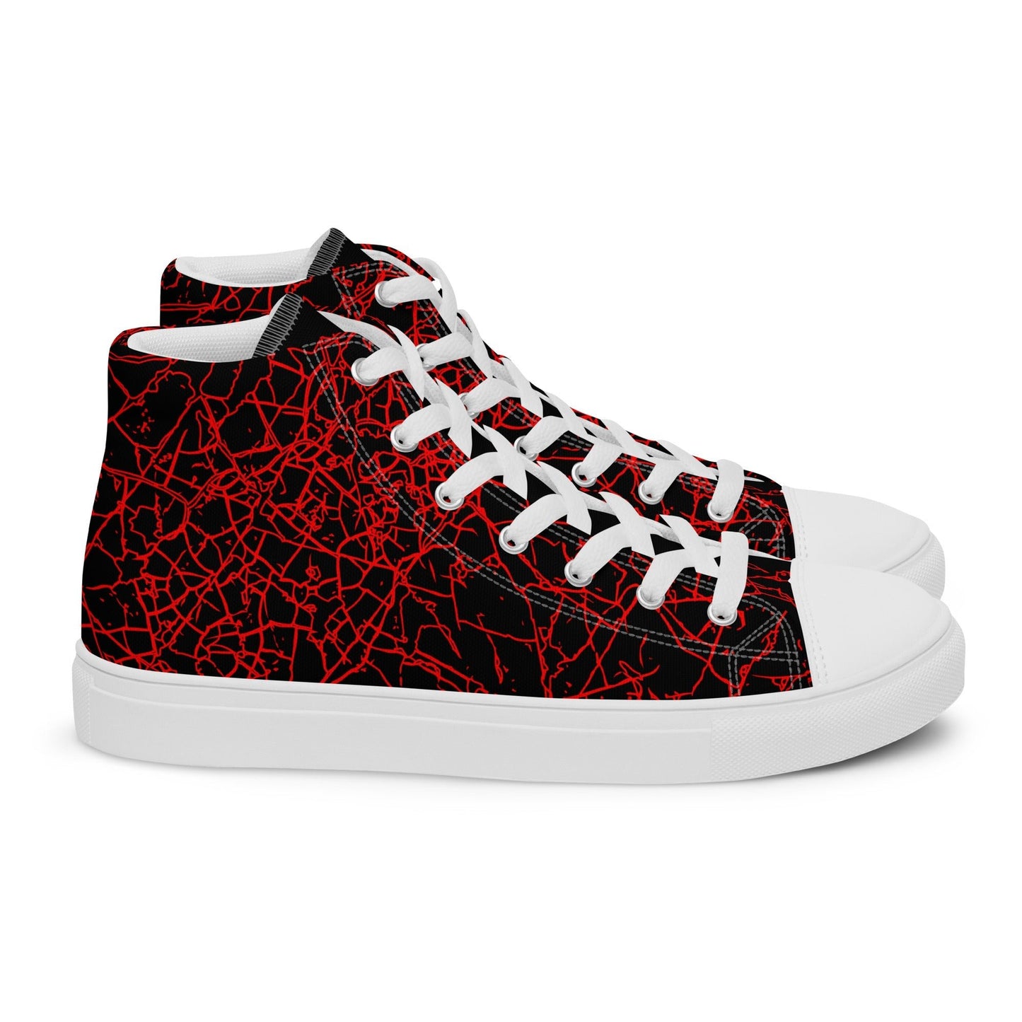 Men’s Red Crackle Sneakers-DoggyLoveandMore