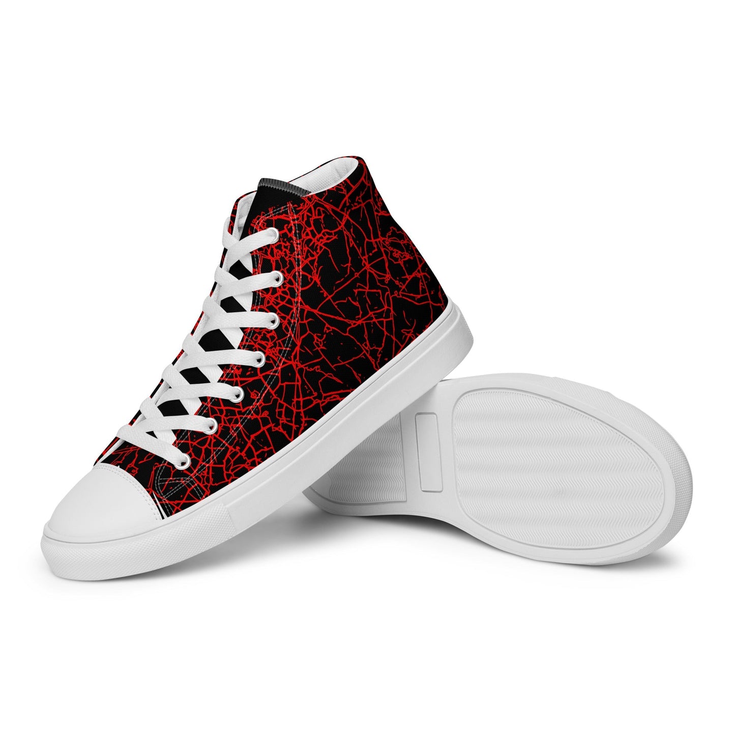 Men’s Red Crackle Sneakers-DoggyLoveandMore
