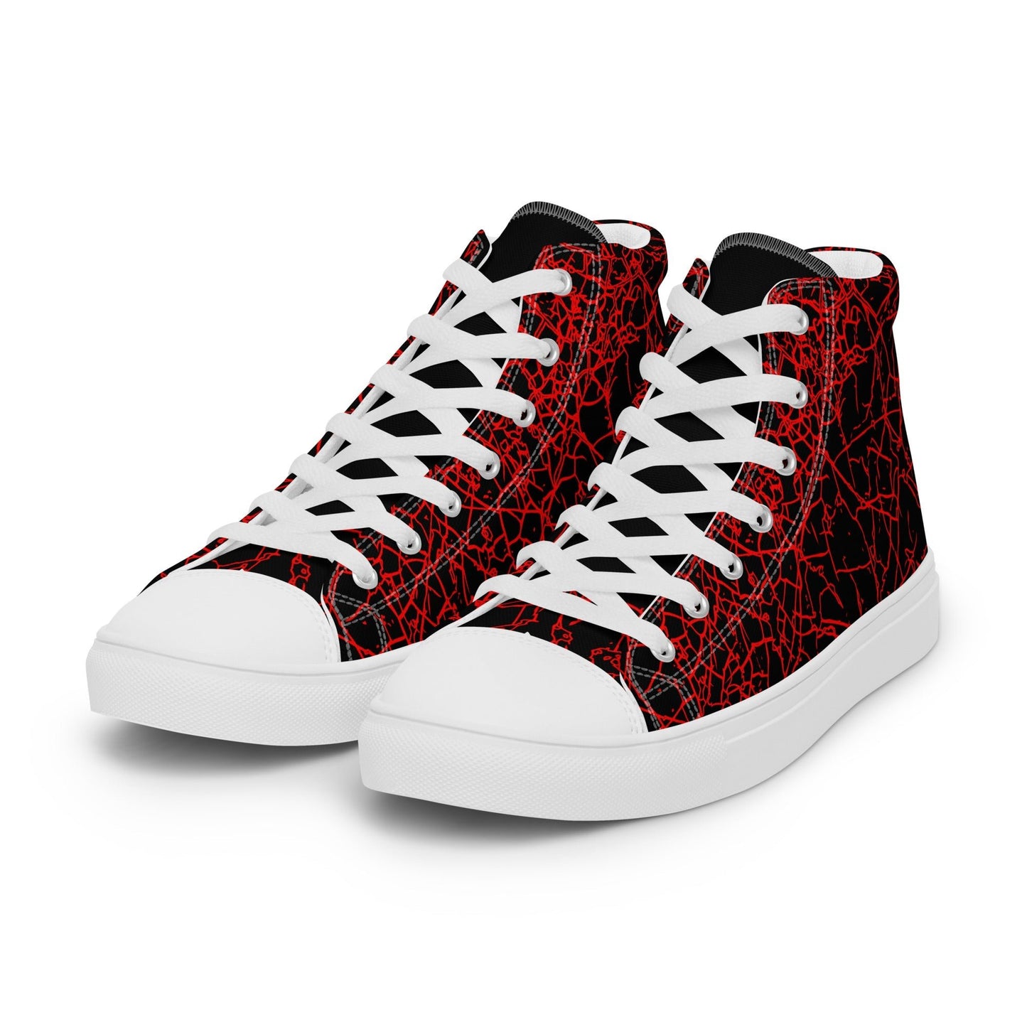 Men’s Red Crackle Sneakers-DoggyLoveandMore