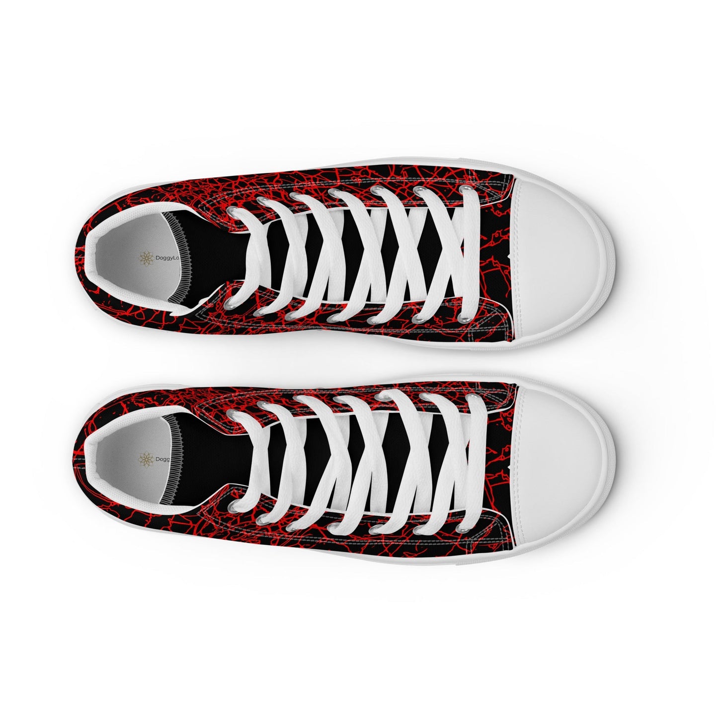 Men’s Red Crackle Sneakers-DoggyLoveandMore