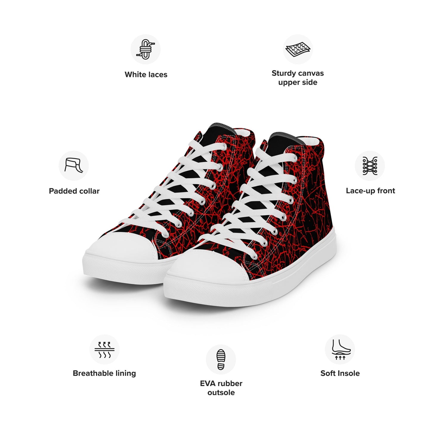 Men’s Red Crackle Sneakers