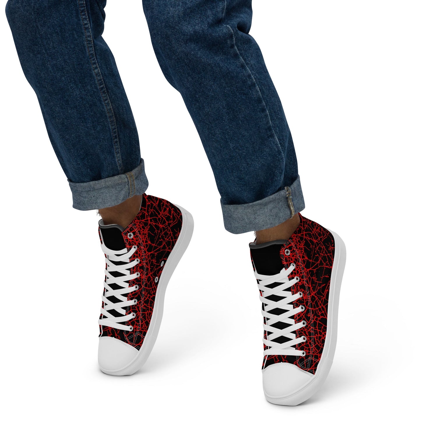 Men’s Red Crackle Sneakers