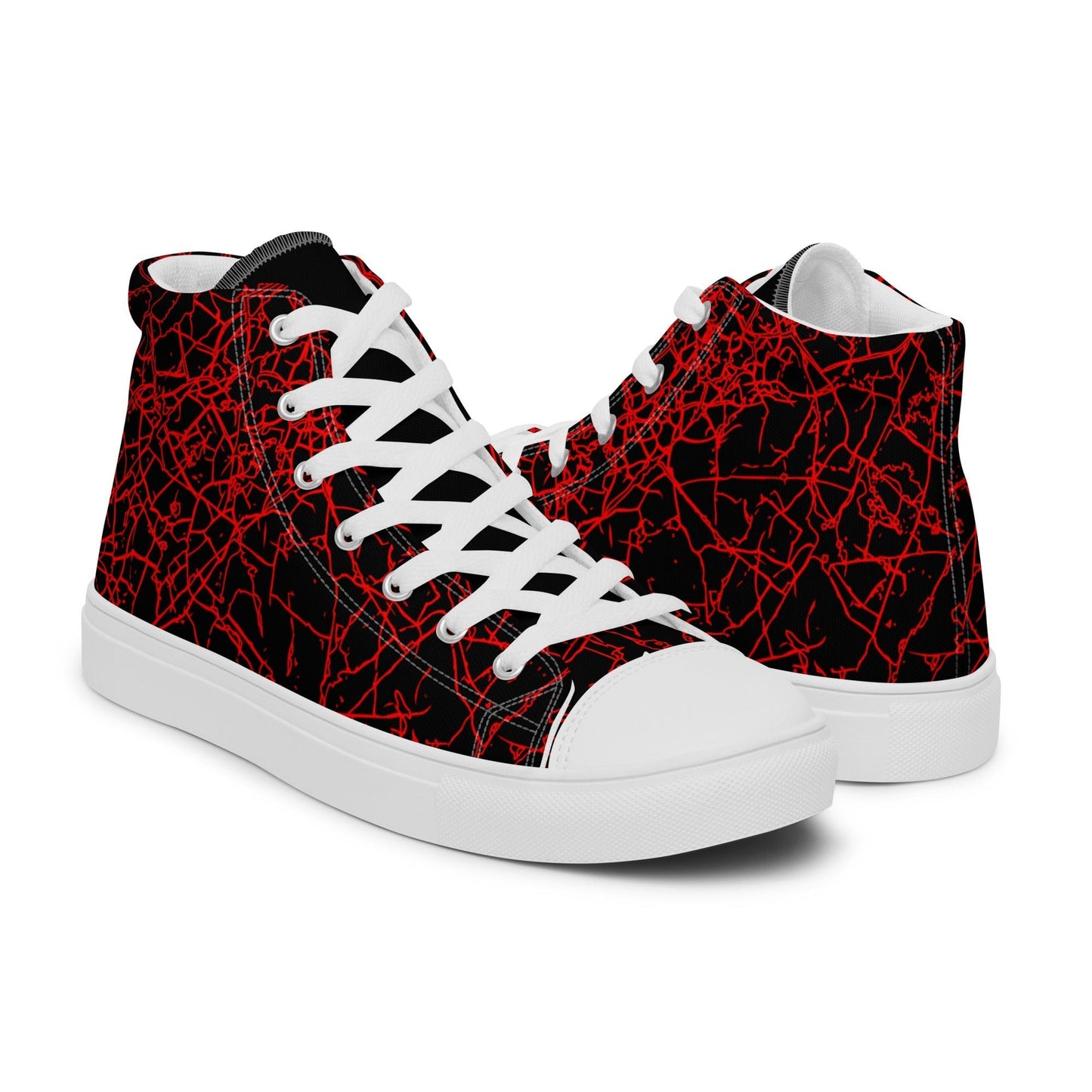 Men’s Red Crackle Sneakers-DoggyLoveandMore