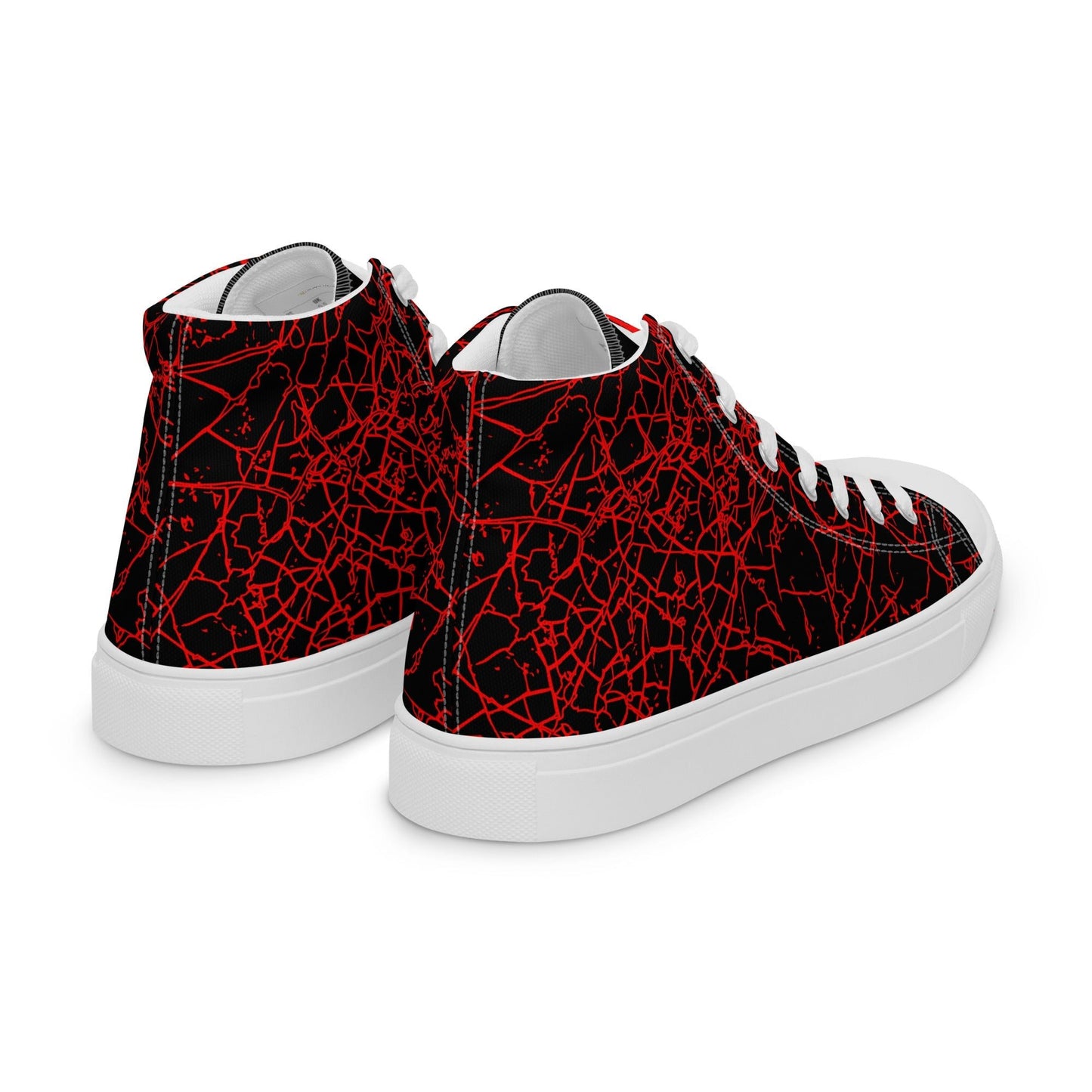 Men’s Red Crackle Sneakers-DoggyLoveandMore