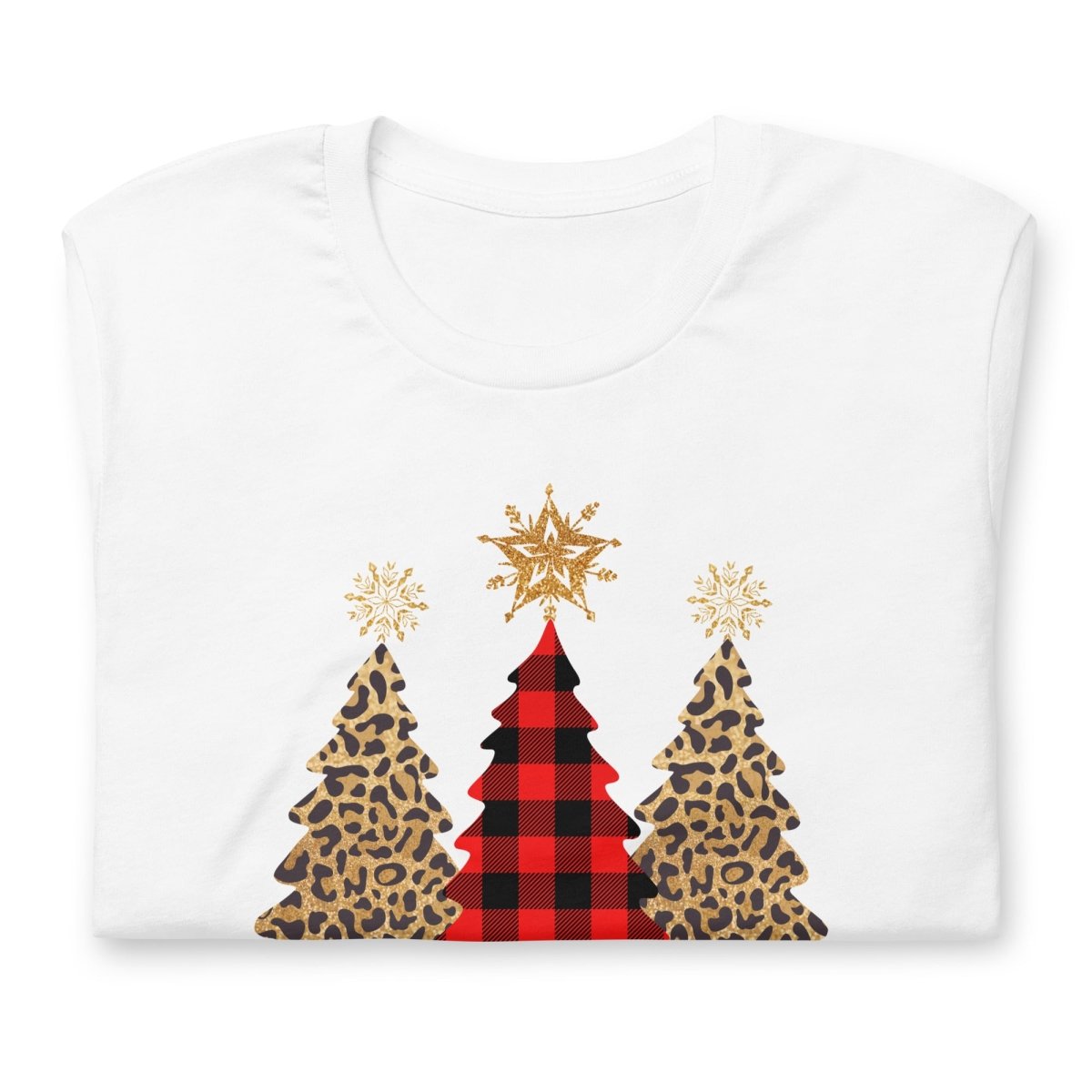 Merry & Bright Plaid Trees T-Shirt - DoggyLoveandMore