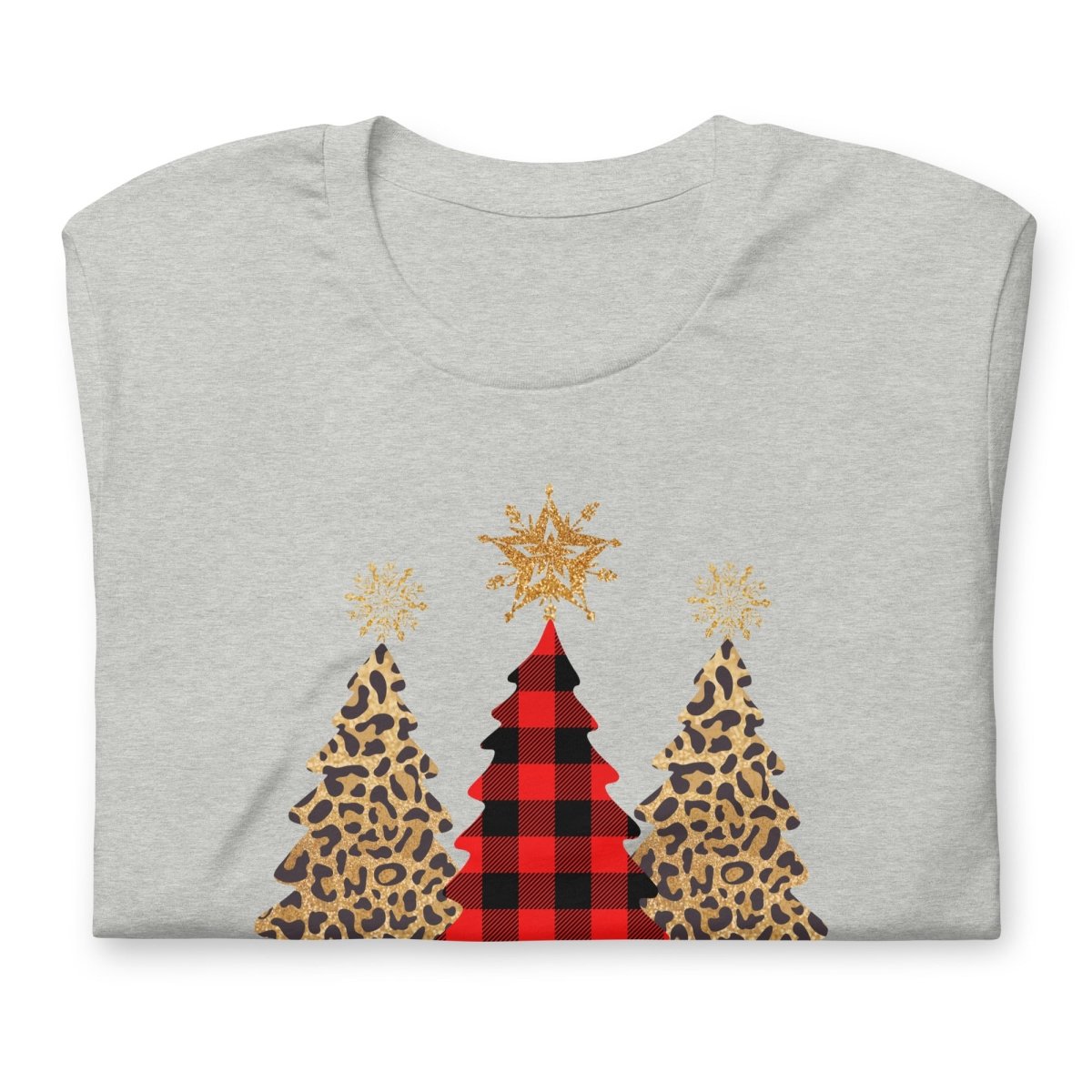 Merry & Bright Plaid Trees T-Shirt - DoggyLoveandMore