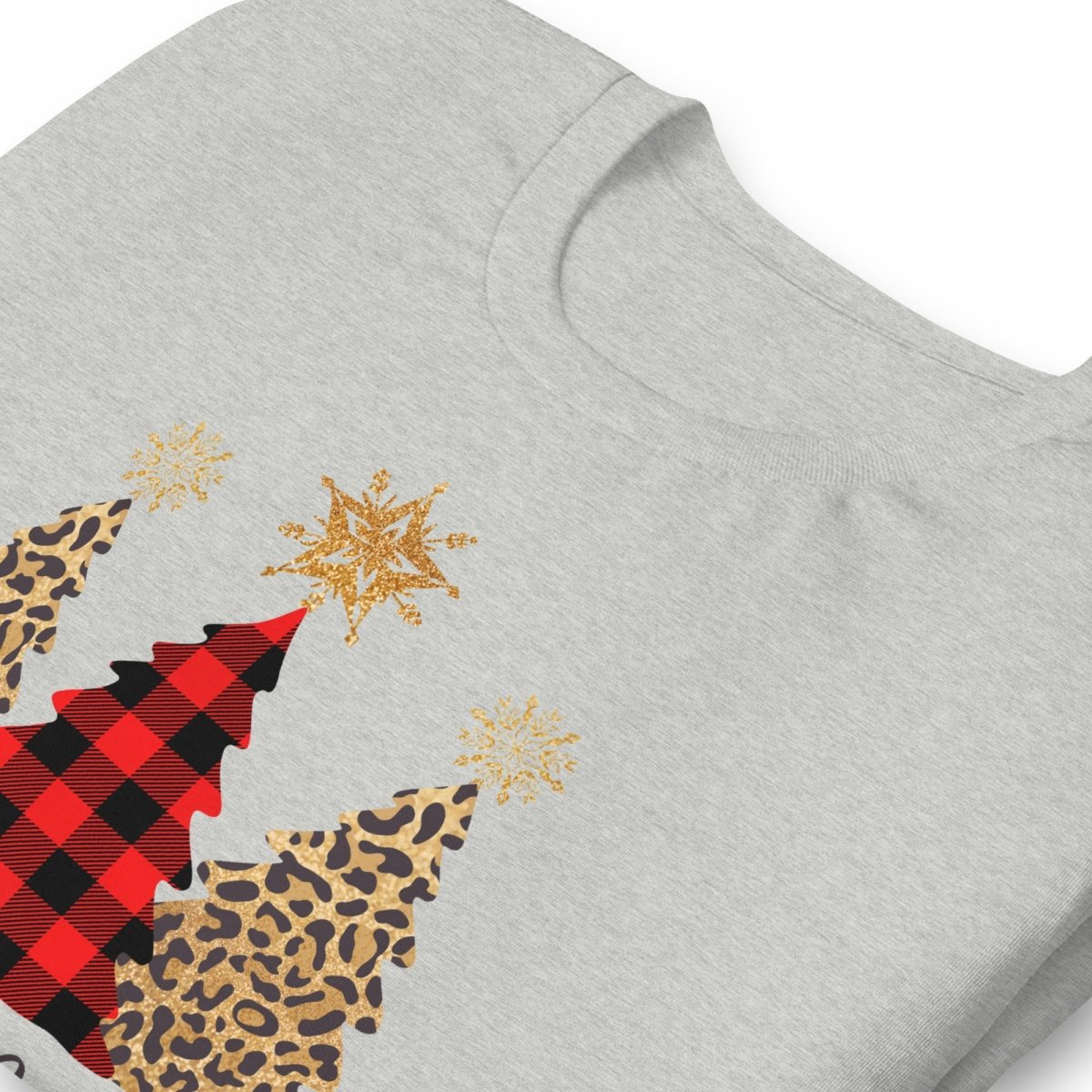 Merry & Bright Plaid Trees T-Shirt - DoggyLoveandMore