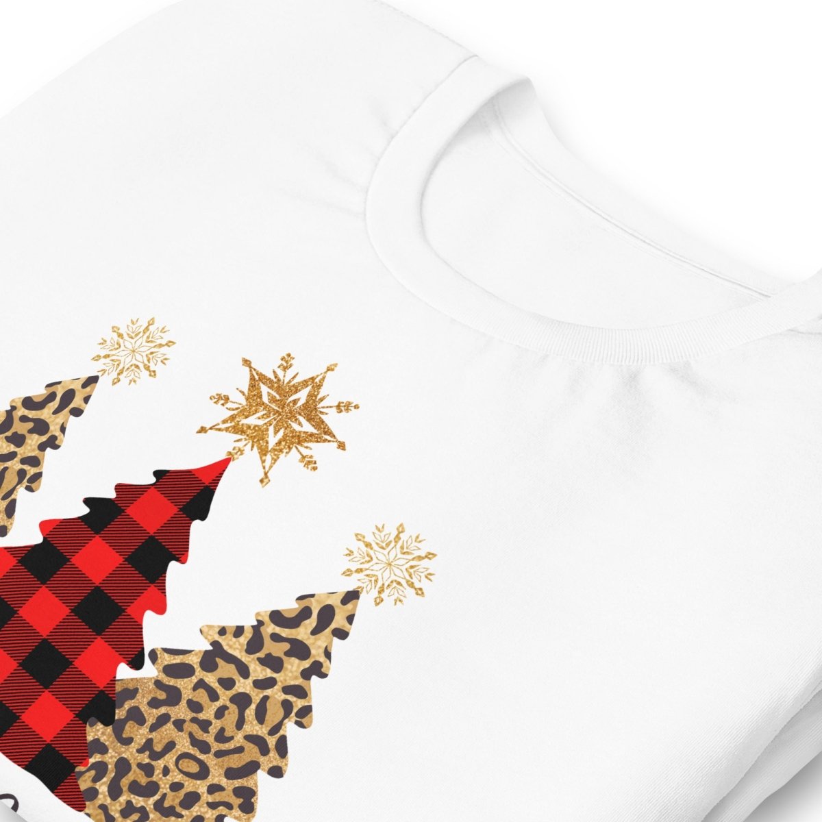 Merry & Bright Plaid Trees T-Shirt - DoggyLoveandMore