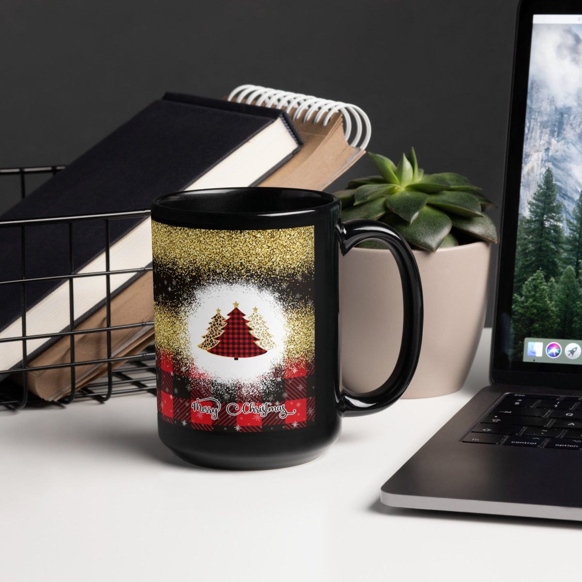 Merry Christmas Buffalo Plaid Mug - DoggyLoveandMore