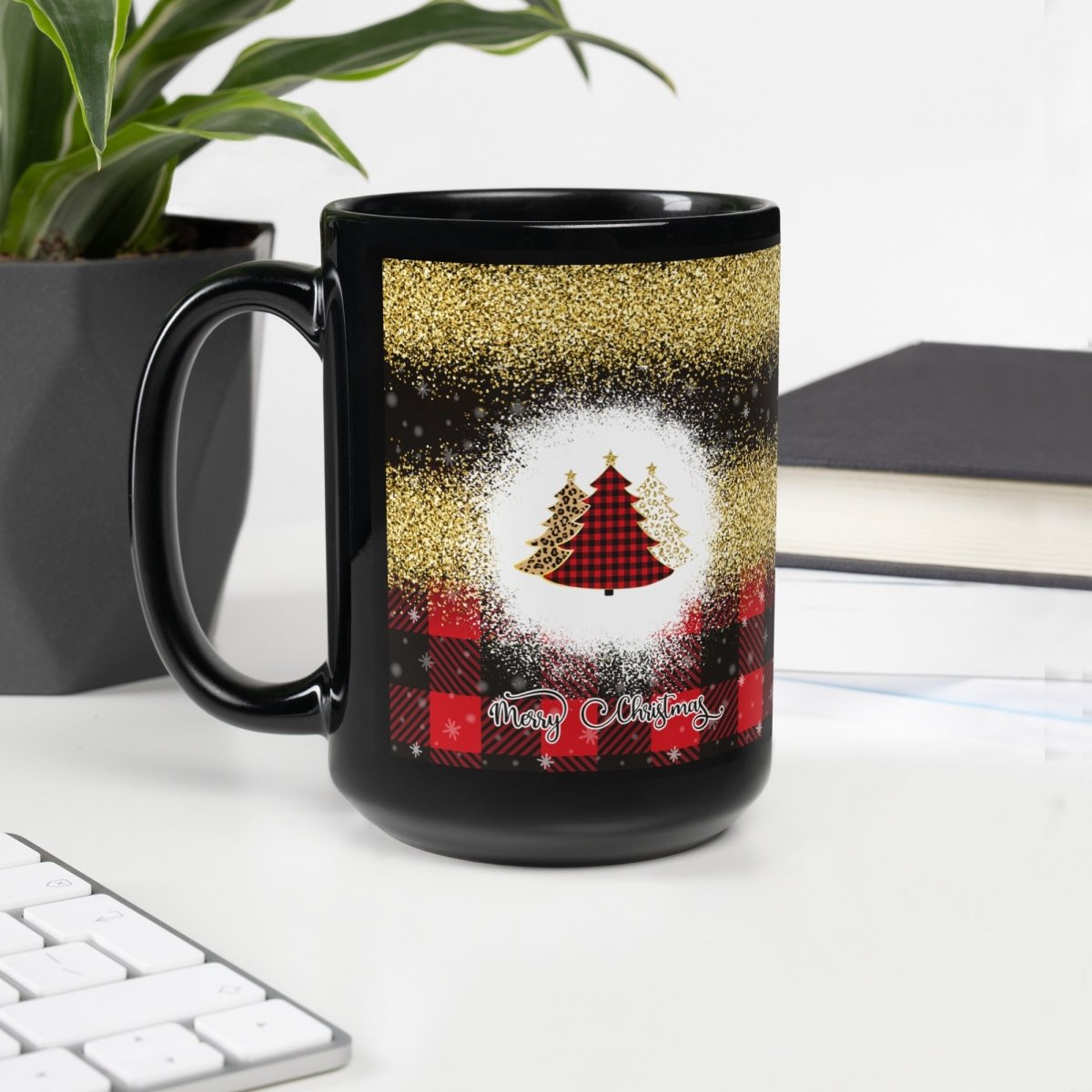 Merry Christmas Buffalo Plaid Mug - DoggyLoveandMore