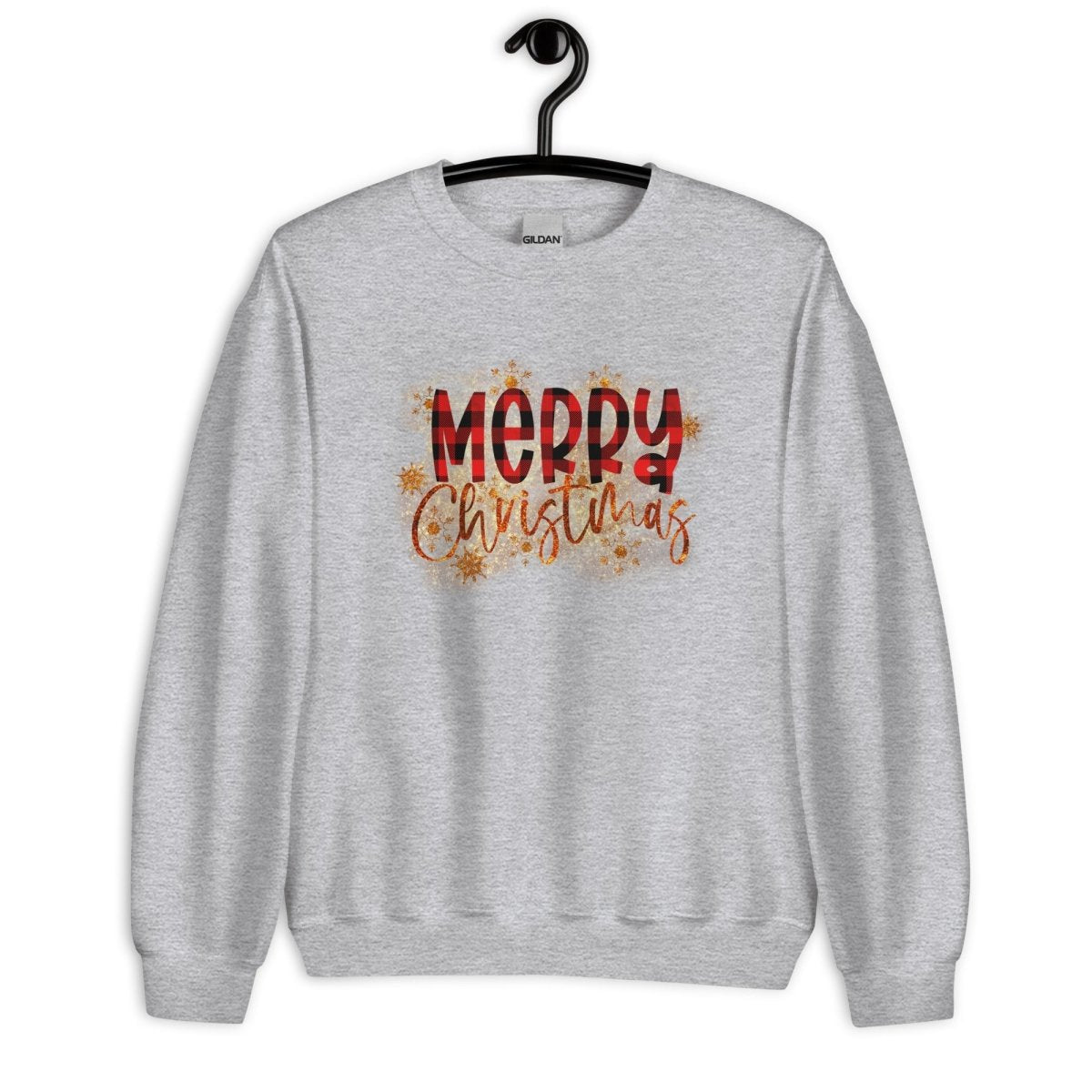 Merry Christmas Buffalo Plaid Sweatshirt - DoggyLoveandMore