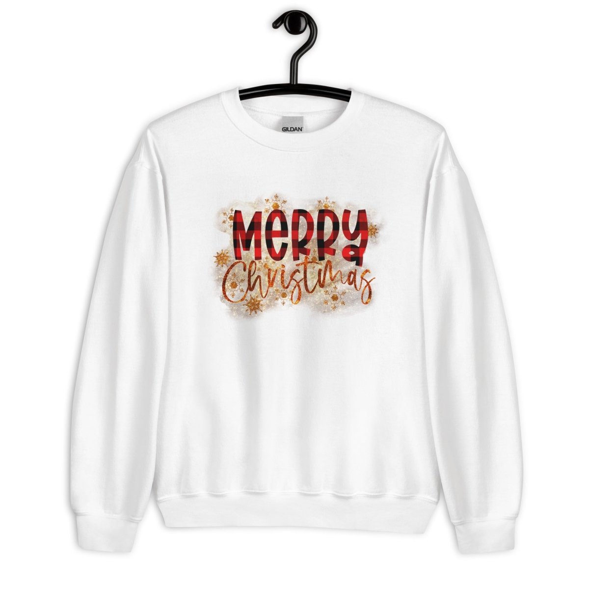 Merry Christmas Buffalo Plaid Sweatshirt - DoggyLoveandMore