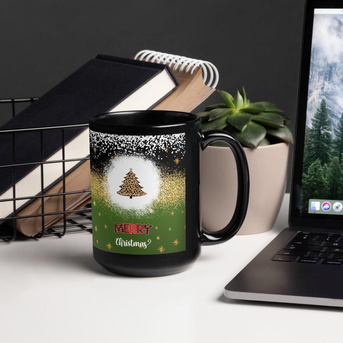 Merry Christmas Green Mug - DoggyLoveandMore
