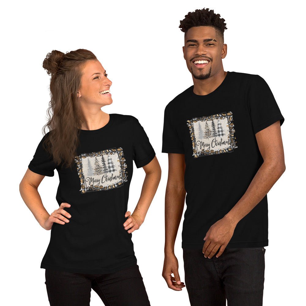 Merry Christmas Leopard Trees T-Shirt - DoggyLoveandMore