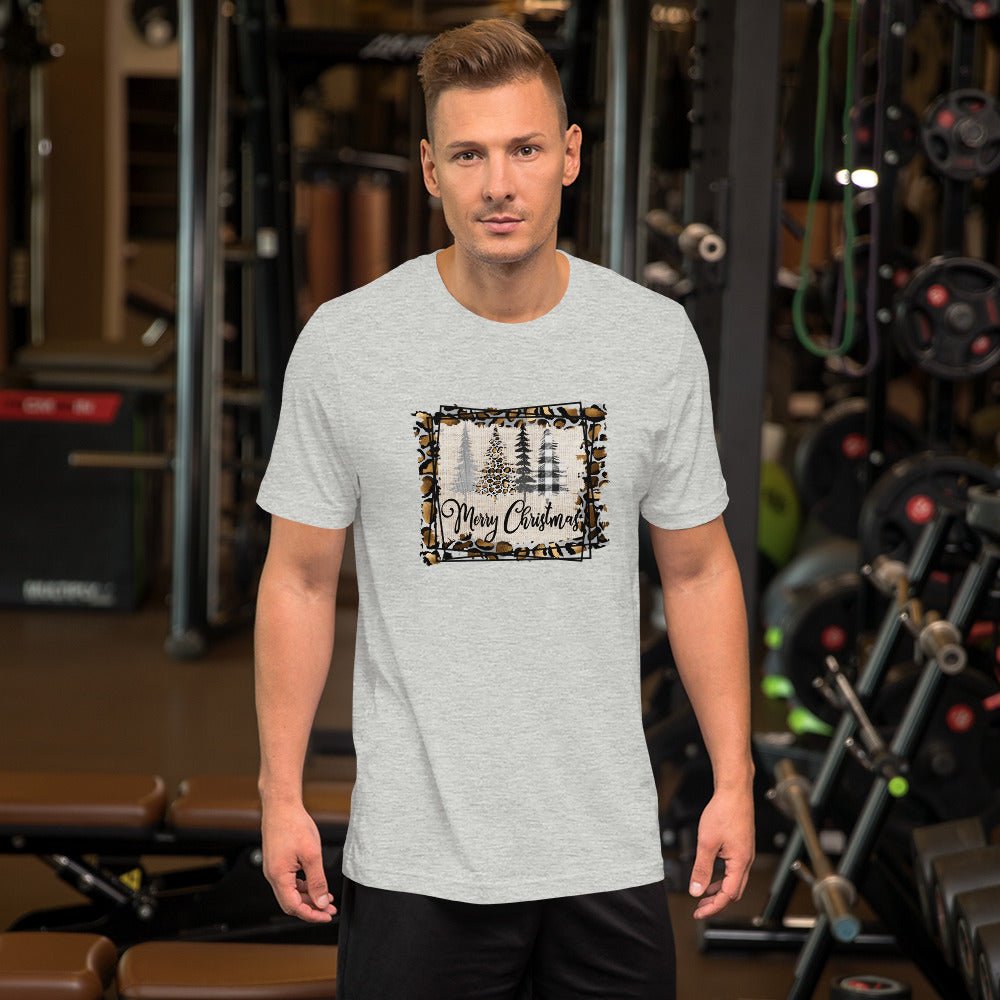 Merry Christmas Leopard Trees T-Shirt - DoggyLoveandMore