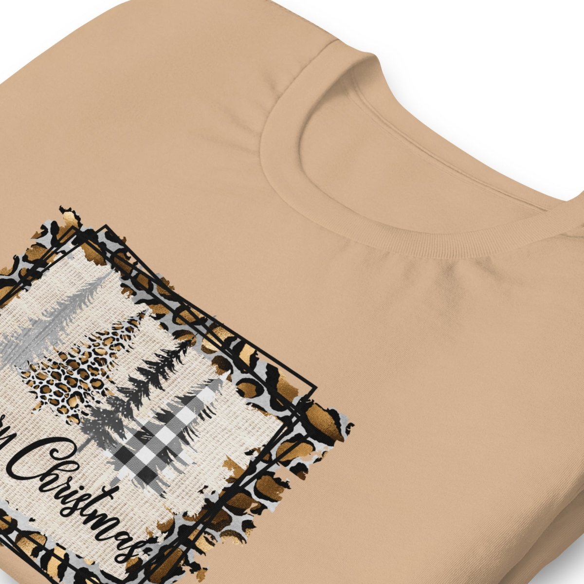 Merry Christmas Leopard Trees T-Shirt - DoggyLoveandMore