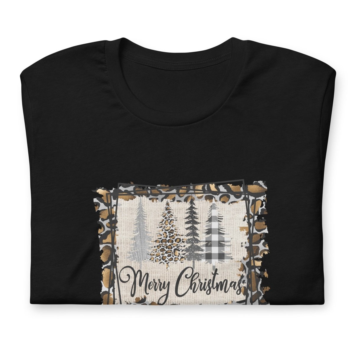 Merry Christmas Leopard Trees T-Shirt - DoggyLoveandMore