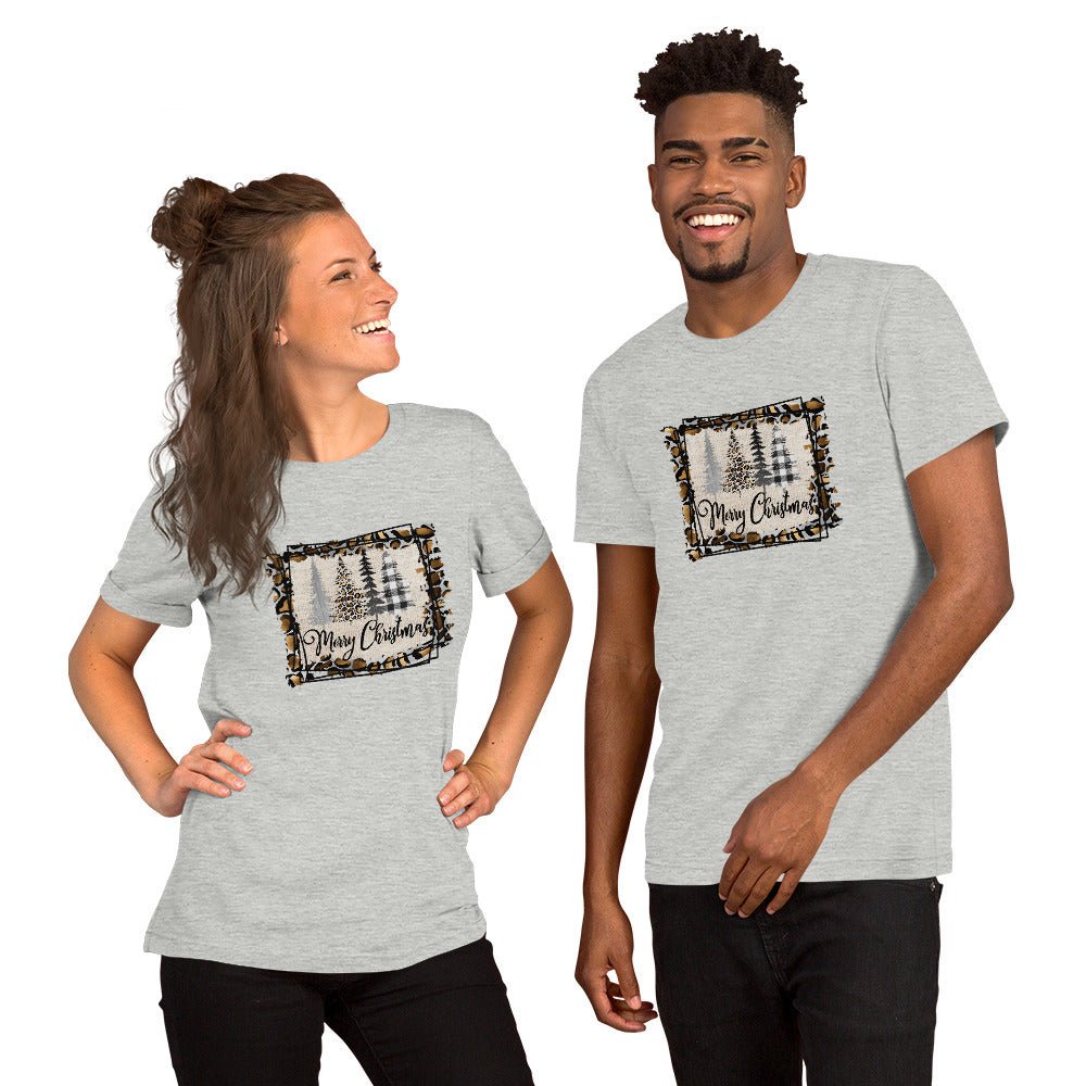 Merry Christmas Leopard Trees T-Shirt - DoggyLoveandMore