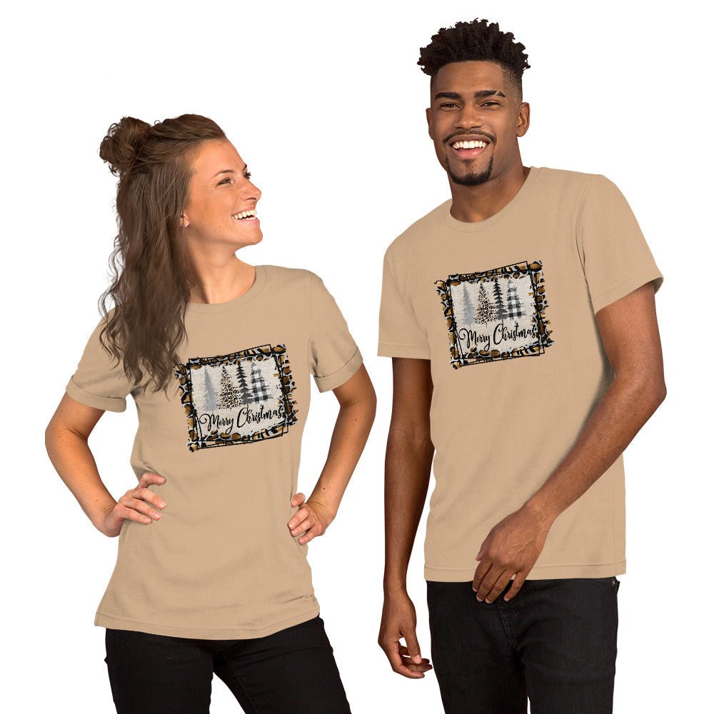 Merry Christmas Leopard Trees T-Shirt - DoggyLoveandMore
