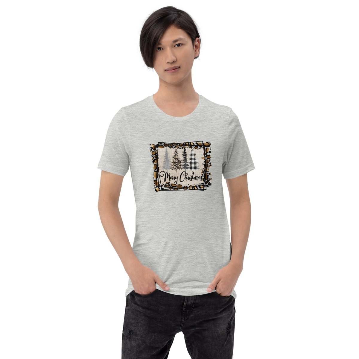Merry Christmas Leopard Trees T-Shirt - DoggyLoveandMore