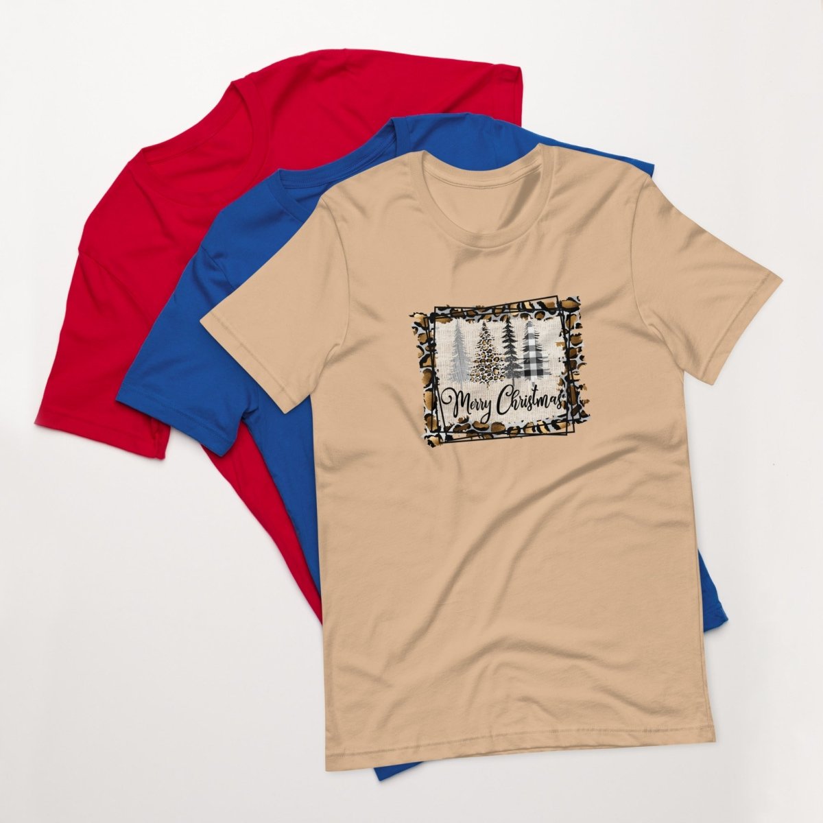 Merry Christmas Leopard Trees T-Shirt - DoggyLoveandMore